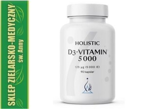 WITAMINA D3 Z LANOLINY Duża dawka 5000 IU po 90 kapsułek