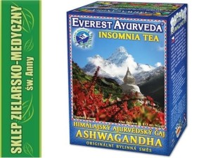 ASHWAGANDHA EVEREST AYURVEDA TEA INSOMNIA Ayurvedic tea 100g Rest and sleep