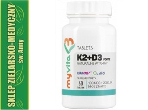 VITAMIN K2 + D3 IN TABLETS 60 PIECES Treatment for 2/4 months