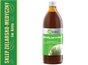 SOK MŁODY JĘCZMIEŃ 500ml 100% Naturalny sok z młodego jęczmienia Bez dodatku cukru