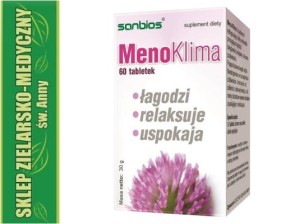 MENOKLIMA SOOTHES, RELAXES, CALMERS 60 tablets for Menopause 