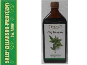 OLEJ KONOPNY NIERAFINOWANY 500ml Tłoczony na zimno 