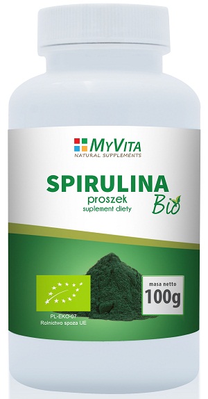 SPIRULINA BIO PROSZEK 100g Naturalna Multiwitamina